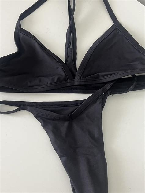 Frankies Bikinis Black Bikini Set Top Worn A Couple Depop