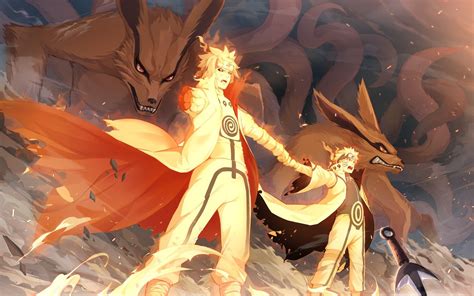 Minato Namikaze Kurama Naruto Uzmaki Kurama Sasuke Uchiha Shippuden