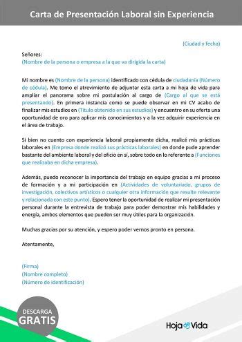 Ejemplos De Carta De Presentaci N Word Descarga Gratis