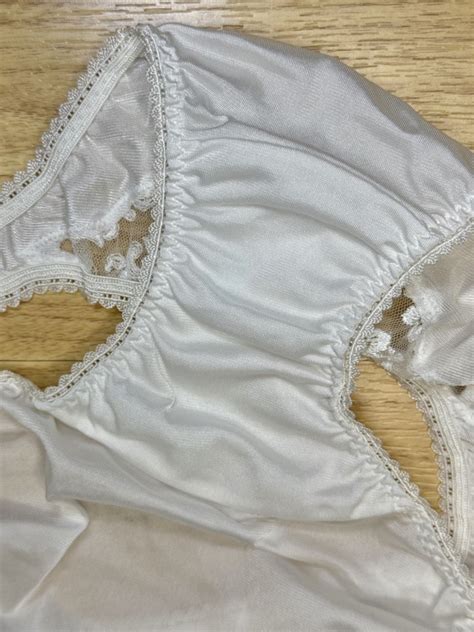 Vintage WACOAL Slippery White Nylon Panty Sheer Lace Bikini Hi Cut Brief Sz EBay