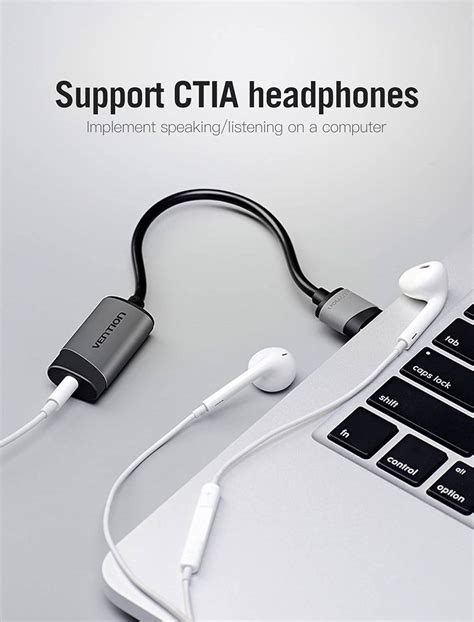 Vention USB External Sound Card To 3 5mm AUX Audio Headset Adapter 44