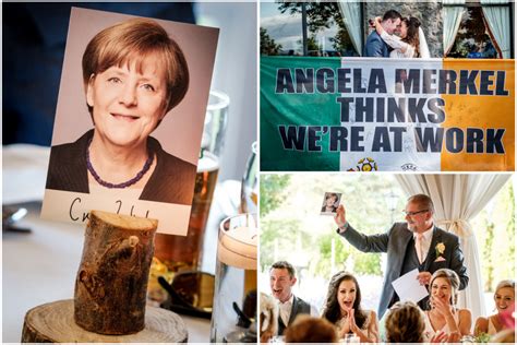 Lad behind Euro 2012 'Angela Merkel thinks we're at work' flag marries German girl with surprise ...