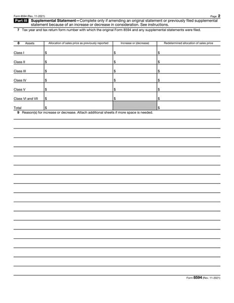 Irs Form 8594 Download Fillable Pdf Or Fill Online Asset Acquisition Statement Under Section