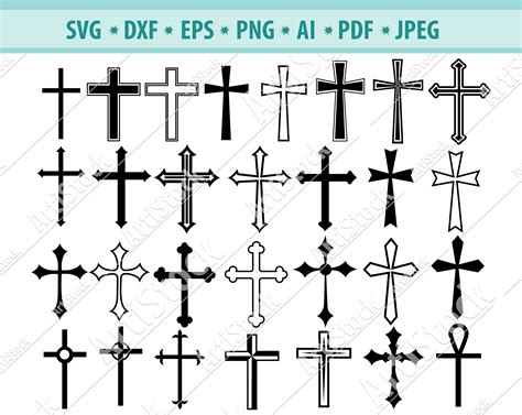 Cruz SVG Cruces Clipart cruces católicas Svg Christian Svg Etsy España