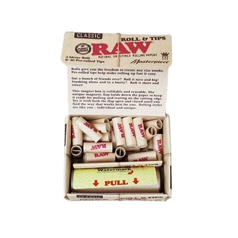 Raw Classic Masterpiece King Size Slim And Pre Rolled Tips Raw Thailand