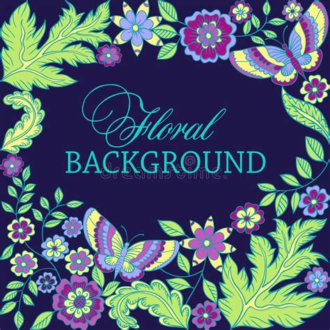 Floral Vector Decorative Frame Stock Vector Illustration Of Design