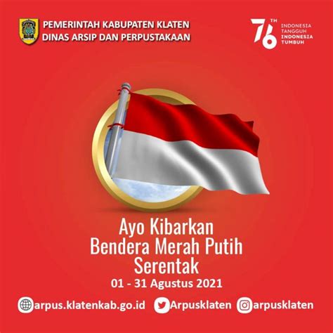 Ayo Kibarkan Bendera Merah Putih Serentak Kabupaten Klaten