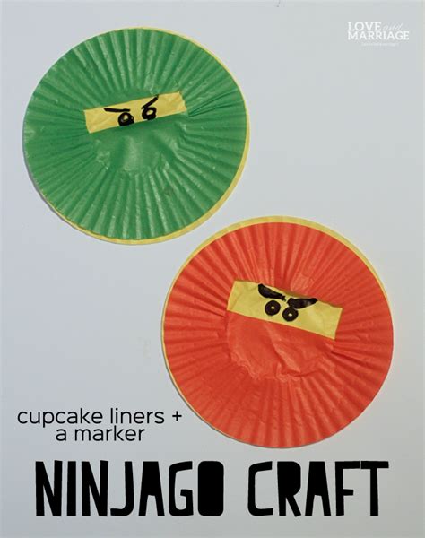 Super Easy Ninjago Cupcake Liner Craft Love And Marriage