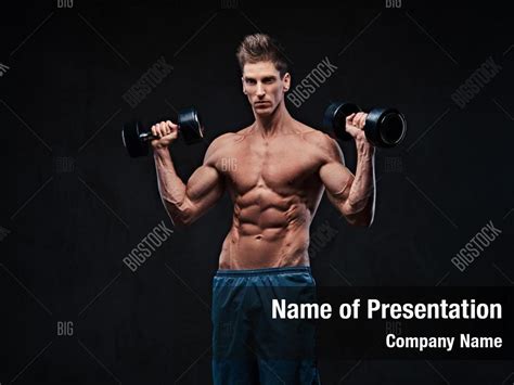 Lifestyle Male Athletic Shirtless Powerpoint Template Lifestyle Male