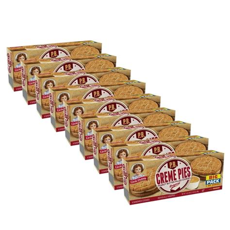 Little Debbie Peanut Butter Creme Pies, 9 Big Pack Boxes, 54 Individually Wrapped Sandwich ...