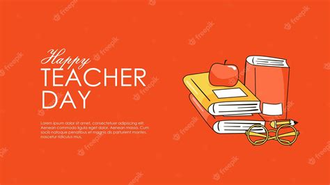 Premium Vector | Happy teacher day banner template