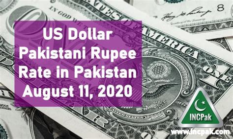 Usd To Pkr Dollar Rate In Pakistan August Incpak