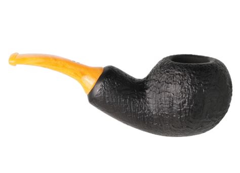 Pipe Chacom Reverse Calabash Sabl E Noire Tuyau Jaune Nomdunepipe Shop