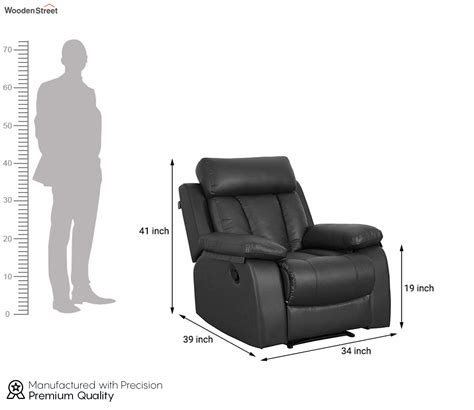 Buy Magna Leatherette Seater Manual Recliner Chair Black At Off