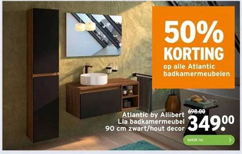 Atlantic By Allibert Lia Badkamermeubel Cm Zwart Hout Decor