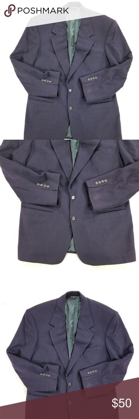 Bill Blass Pure Cashmere Sports Coat Suit Blazer Mens Sports Coat