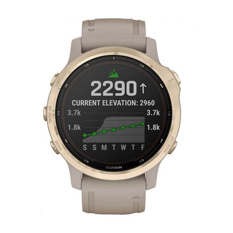 Часовник Garmin Fenix 6s Pro Solar Light Gold Light Sand 010 02409 11 Timer Bg