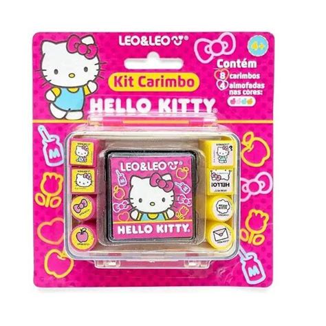 Kit Carimbo Hello Kitty Leo E Leo Jpo Papelaria