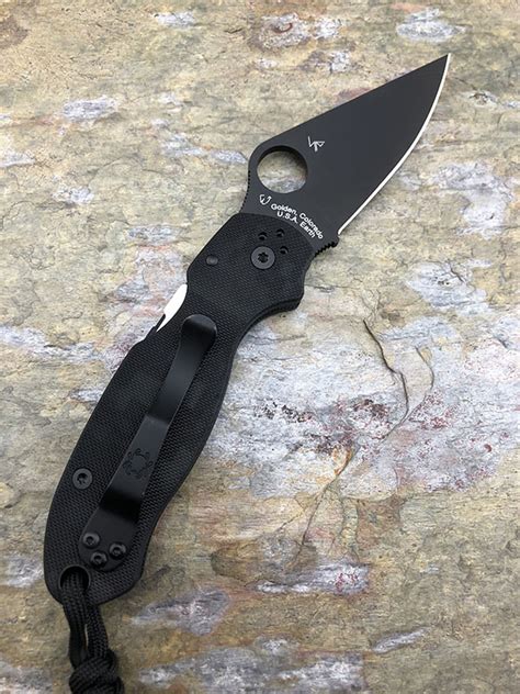 Spyderco Paramilitary 3 Custom Black Camo G10 S30v Dlc Edc