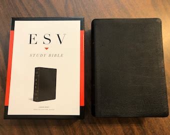 PERSONALIZED ESV Large Print Study Bible Thumb Indexed Black Etsy