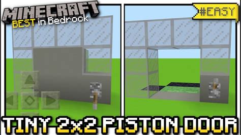 Minecraft Bedrock 2x2 Tiny Flush Piston Door 🚪 Tutorial Ps4