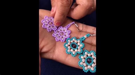 Como Hacer Aretes En Chaquira Y Cristales Tutorial Paso A Paso Youtube