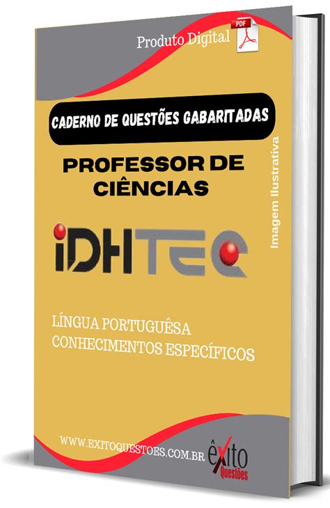 CADERNO DE QUESTÕES GABARITADAS PROFESSOR DE CIÊNCIAS IDHTEC 2023