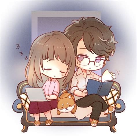 Cute Anime Couple Chibi