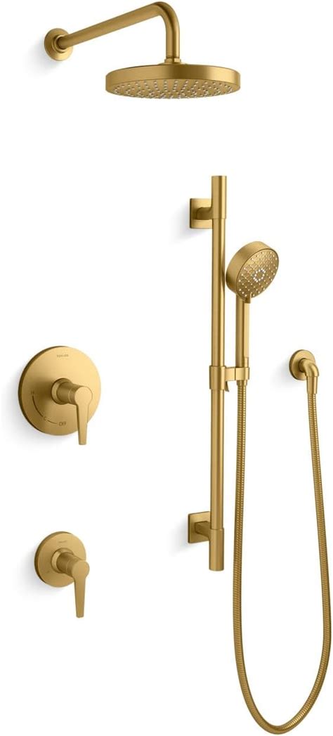 Kohler 26914 G 2mb Awaken Showering Kit 1 75 Gpm Vibrant Brushed Moderne Brass