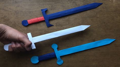 Как сделать меч из бумаги. Оружие из бумаги. How to make a Paper Sword ...