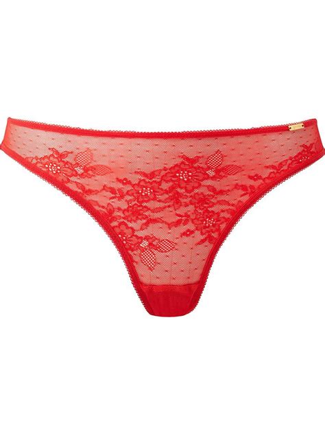 Lingerie Glossies Lace Brief Red Gossard