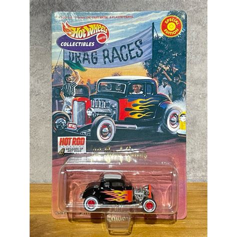 Hot Wheels 風火輪 HOT ROD經典海報背卡 FORD 32 100 模具 限定 稀有 膠胎 蝦皮購物