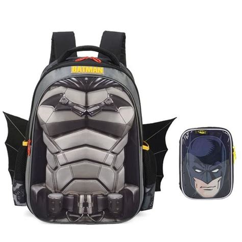 Mochila 3d Batman - Kit Mochila Escolar Luxcel Batman 3D 37961 - Kit Mochila Infantil ...