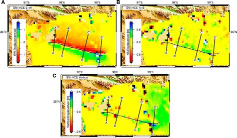 Frontiers Three Dimensional Coseismic Displacements And Slip