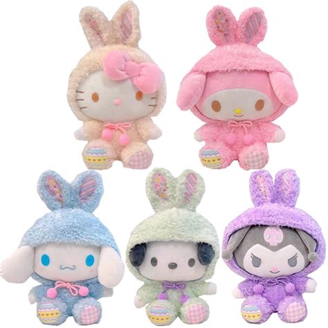 30cm Nuevo Kawaii Kuromi My Melody Hello Kitty Cosplay Conejo Juguetes De Peluche Anime De