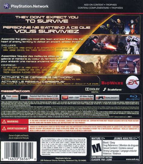 Mass Effect 2 2011 Playstation 3 Box Cover Art Mobygames