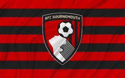 Herunterladen Bournemouth Fc 4k Rote Schwarze Gewellte Flagge