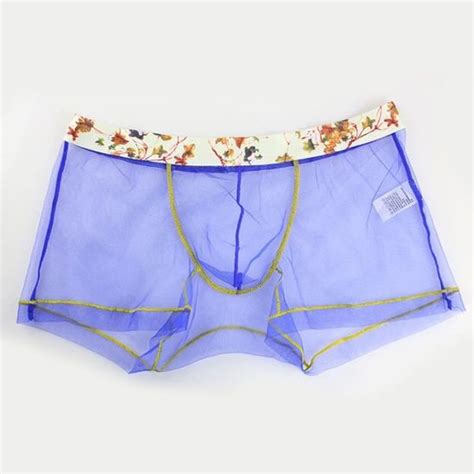 Boxer Shorty Sous V Tements En Maille Transparente Pour Hommes Culotte