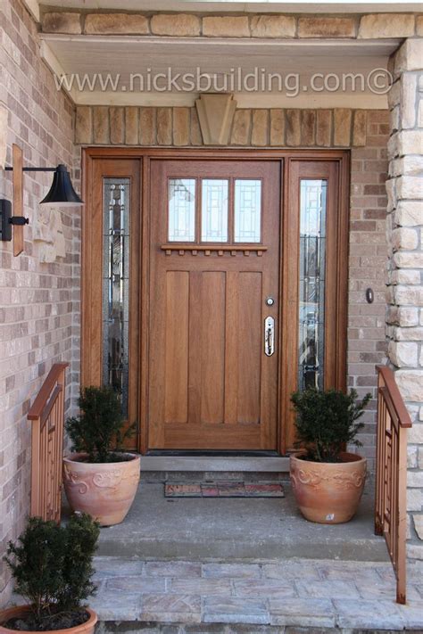 Craftsman Style Entrance Door In A Golden Oak Stain Color Bought At