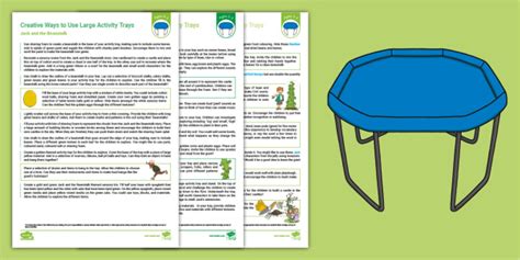 EYFS Ages 0 5 Jack And The Beanstalk Activity Tray Planning