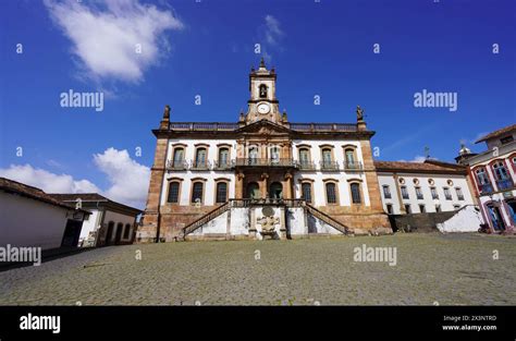 Tiradentes Square With Inconfidencia Museum Ouro Preto Minas Gerais