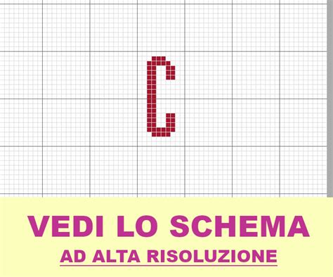 Lettera C Schemi Punto Croce Lettere Alfabeto In Maiuscolo E Minuscolo