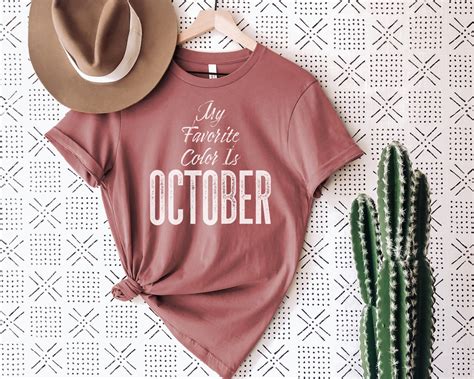 Favorite Color Is Oct Womens Fall Tshirt Womens Fall T Etsy