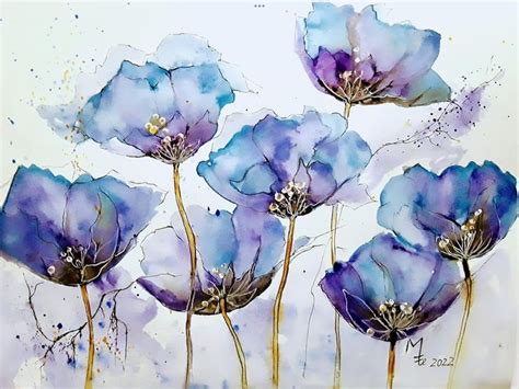 Pin By Laural Anderson On Watercolor Inspiration Watercolor Flower