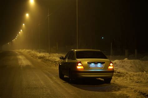 Ночь, фонари, туман, машина… — Hyundai Elantra (3G), 1,6 л, 2006 года ...