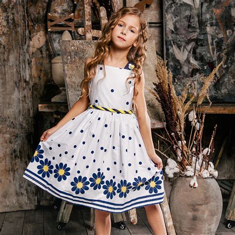 2019 Summer Girls Princess Dress White Casual Style Kids Clothes ...