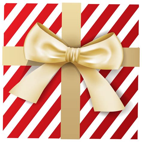 Free Red Gift Box And Gold Ribbon Chirstmas And Happy New Year Decor