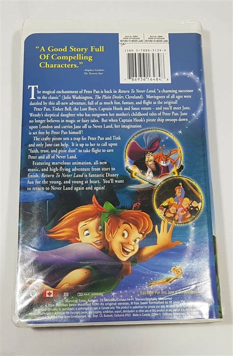 Walt Disney Peter Pan In Return To Never Land Vhs In Etsy