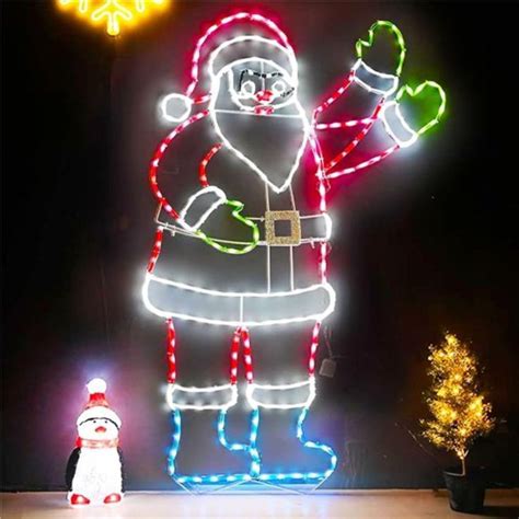 Ft Led Christmas Santa Claus Light Up Christmas Father Neon Sign