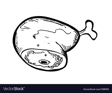 Raw meat Royalty Free Vector Image - VectorStock